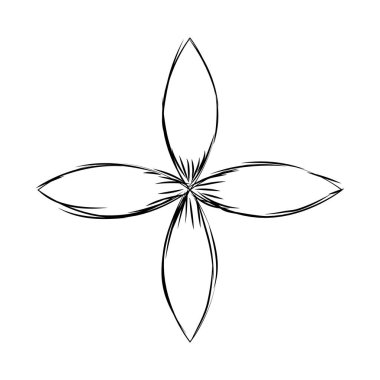 Ayrı bir çiçek çizimi.