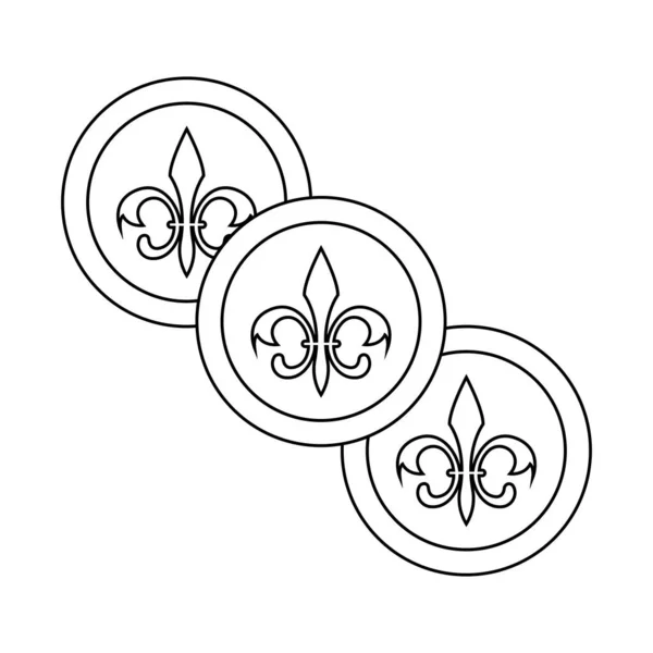 Set van fleur de lis stempels — Stockvector