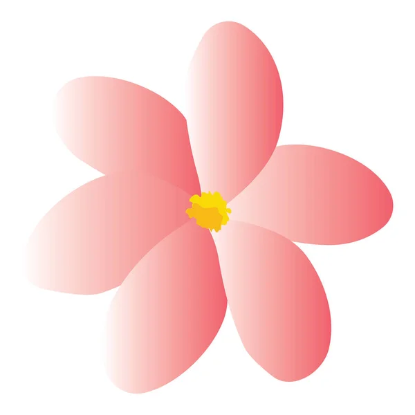 Flor rosa aislada — Vector de stock