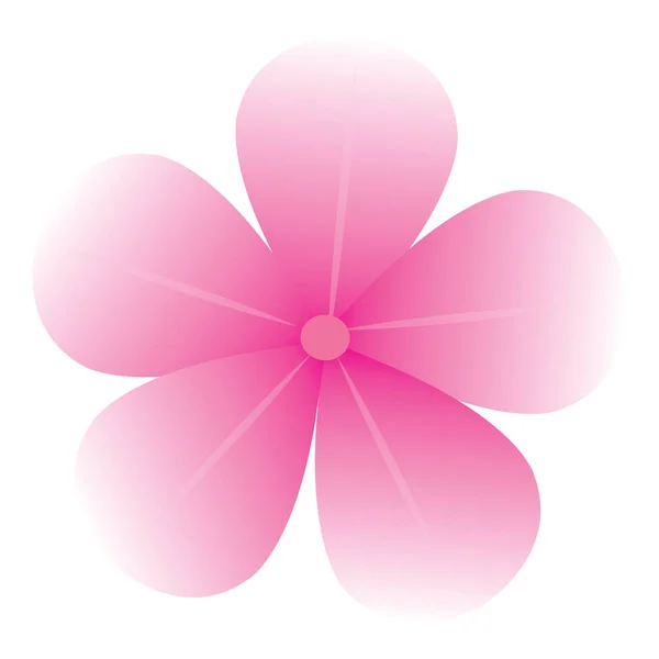 Fleur rose isolée — Image vectorielle