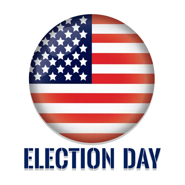 Election day button — Stock Vector