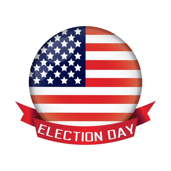 Кнопка дня виборів — стоковий вектор
