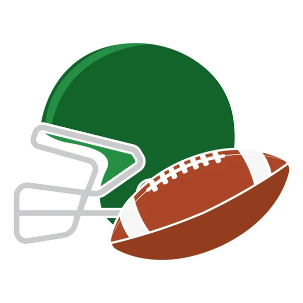 Helm und American Football Ball — Stockvektor