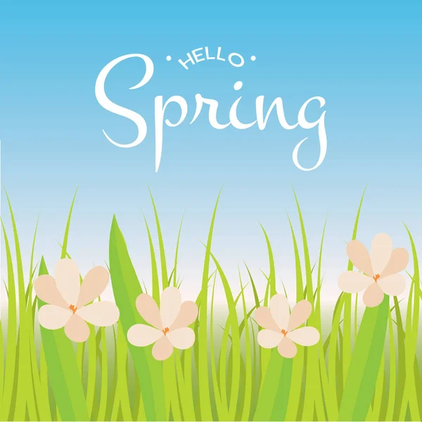 Olá paisagem primavera — Vetor de Stock