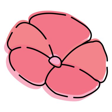 İzole edilmiş güzel çiçek ikonu