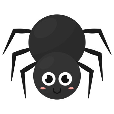 İzole edilmiş mutlu örümcek çizgi filmi