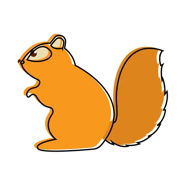Izolált aranyos mókus — Stock Vector
