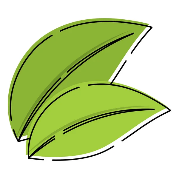 Ikona odizolowanych liści — Wektor stockowy