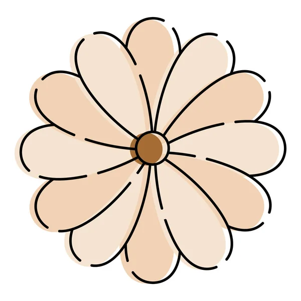 Isolé icône de fleur béatifique — Image vectorielle