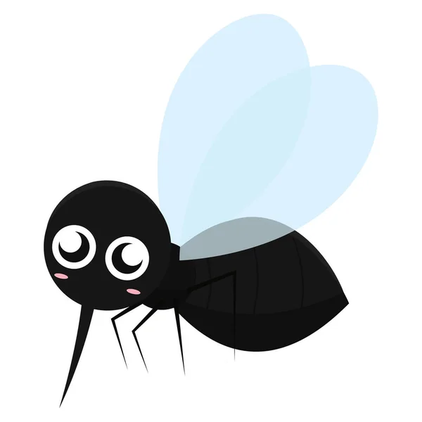 Aislado feliz mosquito de dibujos animados — Vector de stock