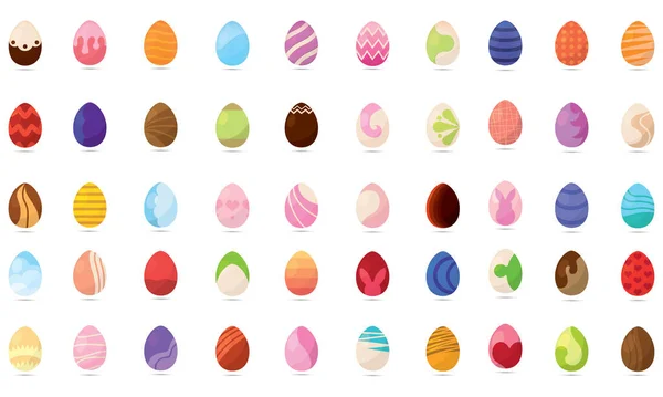 Reihe von Ostern Eier Icons — Stockvektor