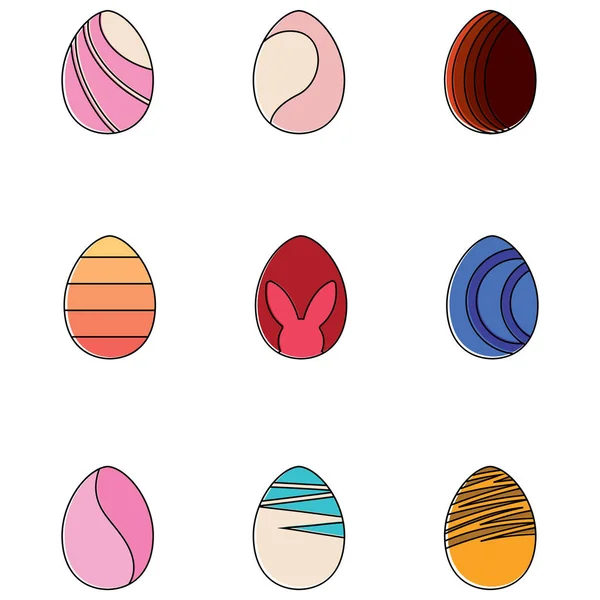 Reihe von Ostern Eier Icons — Stockvektor