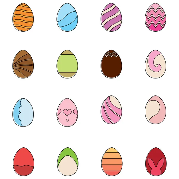 Reihe von Ostern Eier Icons — Stockvektor