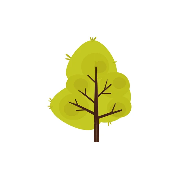 Icono de árbol aislado — Vector de stock