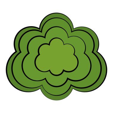 İzole edilmiş yeşil çalı simgesi