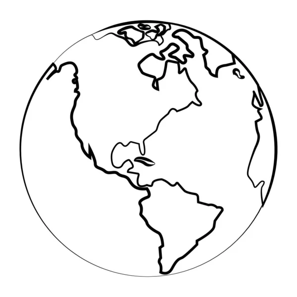 Obrázek planety Země — Stockový vektor