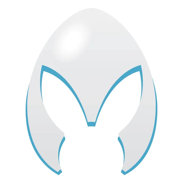 Silueta de conejo en un huevo — Archivo Imágenes Vectoriales