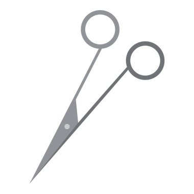 Isolated surgical scissors icon clipart