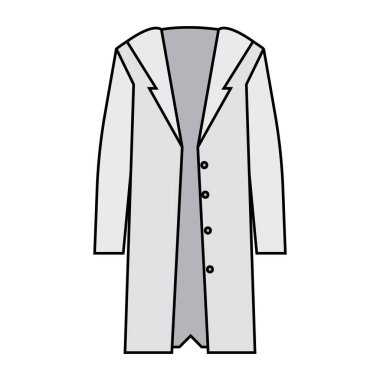 İzole tıbbi önlük görüntüsü