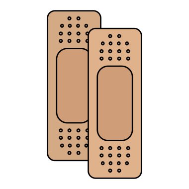 İzole yapışkan alçı simgesi