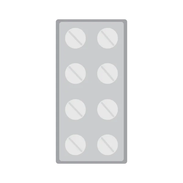 Pilules en plaquette thermoformée — Image vectorielle