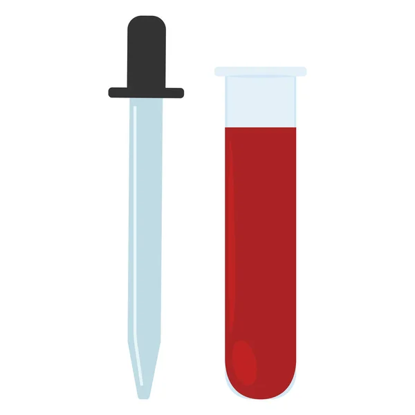 Ícone do conta-gotas e tubo de ensaio —  Vetores de Stock