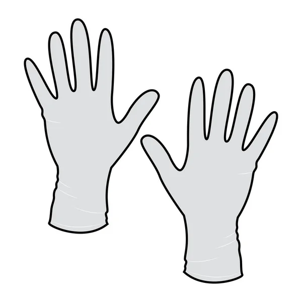 Icono de guantes quirúrgicos aislados — Vector de stock