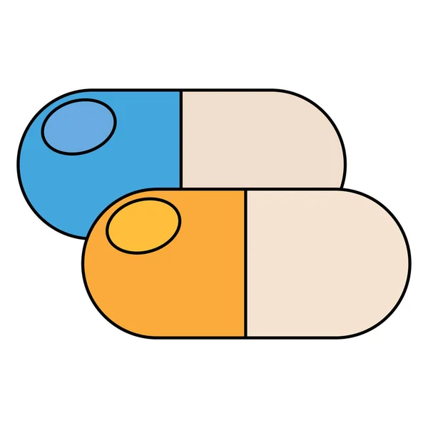 Icône de pilule isolée — Image vectorielle
