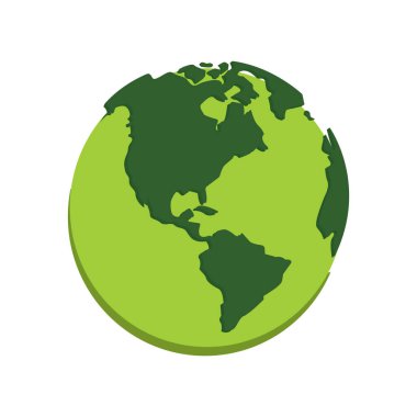 İzole edilmiş 3 boyutlu dünya gezegeni