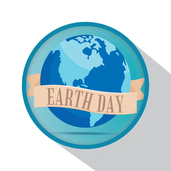 Étiquette jour Terre — Image vectorielle