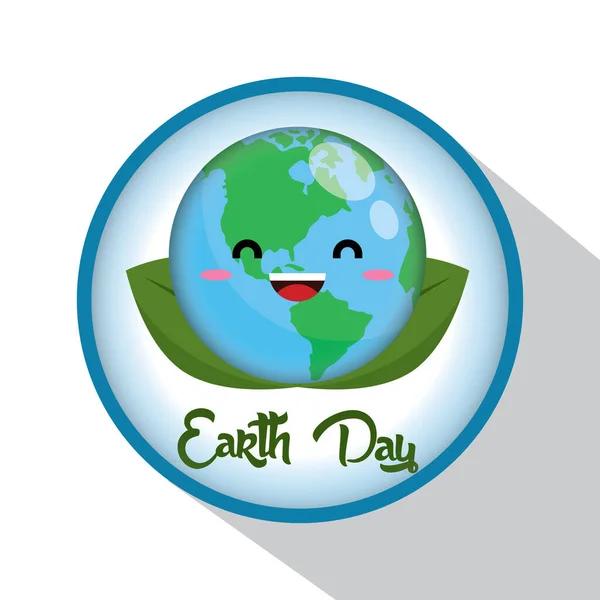 Earth day label — Stock Vector