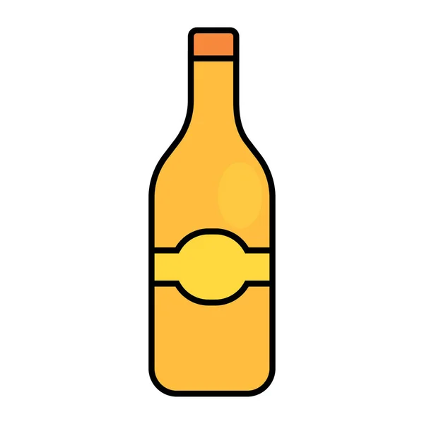 Icono de botella de cerveza aislada — Vector de stock