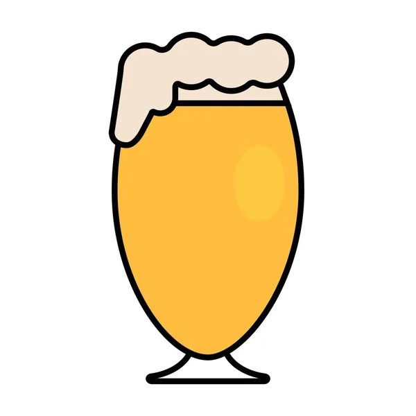 Icona in vetro di birra isolata — Vettoriale Stock