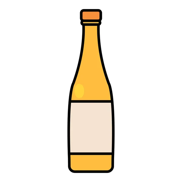 Μεμονωμένο εικονίδιο φιάλης μπύρας — Διανυσματικό Αρχείο