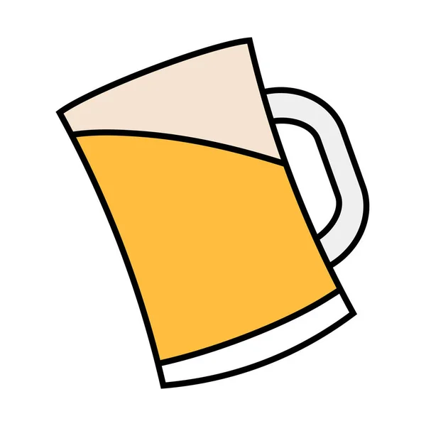 Isolé icône tasse de bière — Image vectorielle