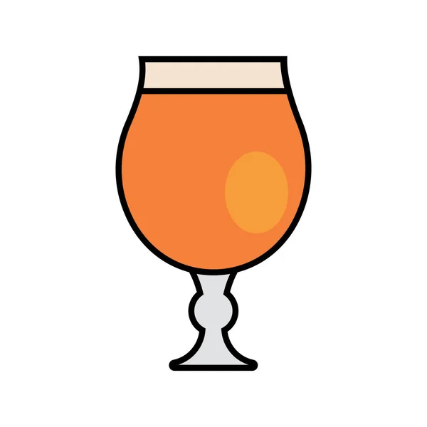 Icono de vidrio de cerveza aislado — Vector de stock