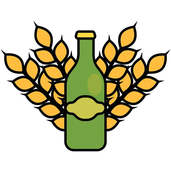 孤立的啤酒瓶图标 — 图库矢量图片