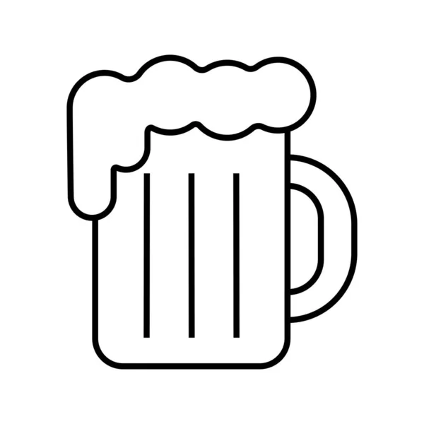Μεμονωμένο εικονίδιο κούπα μπύρας — Διανυσματικό Αρχείο