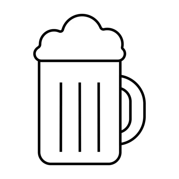 Ícone de caneca de cerveja isolado — Vetor de Stock