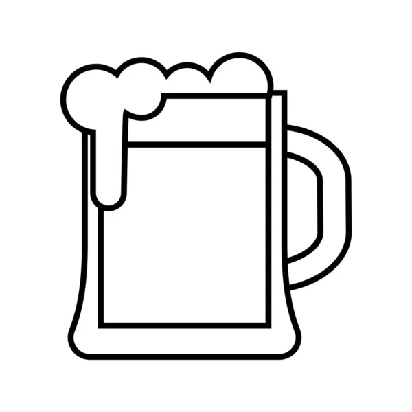 Icono de taza de cerveza aislada — Archivo Imágenes Vectoriales