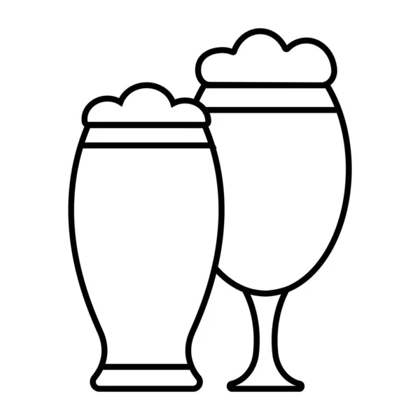 Isolated beer glass icon — Stock Vector