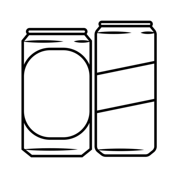 Icono de lata de cerveza aislada — Vector de stock