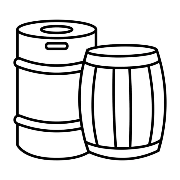 İzole bira fıçısı ikonu — Stok Vektör