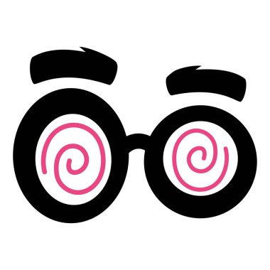 İzole edilmiş çılgın gözlükler.