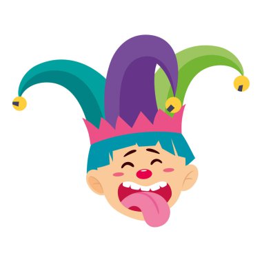 İzole edilmiş çılgın palyaço.