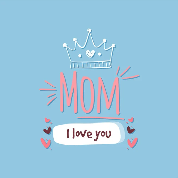 Affiche pour maman avec texte — Image vectorielle