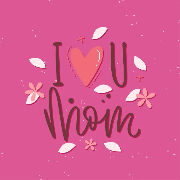 Affisch för mamma med text — Stock vektor