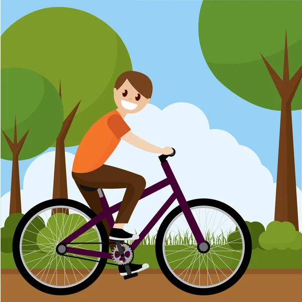 Hombre en bicicleta — Archivo Imágenes Vectoriales