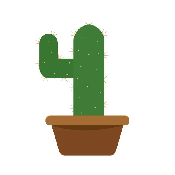 Icône de cactus dans une plante en pot — Image vectorielle