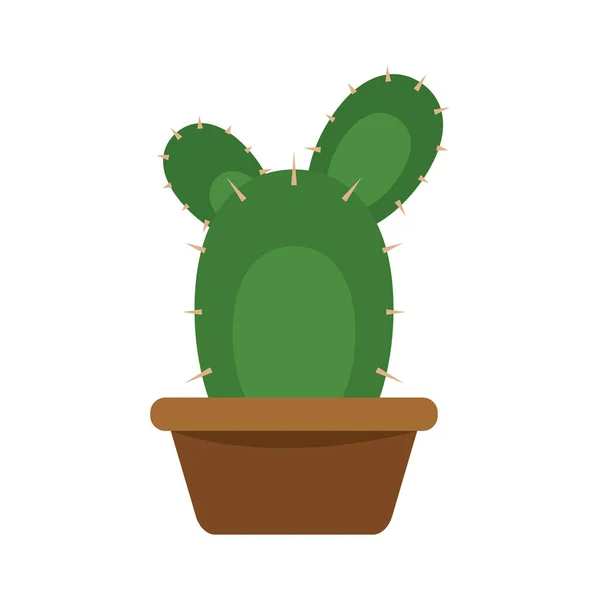 Icono de cactus en una maceta — Vector de stock